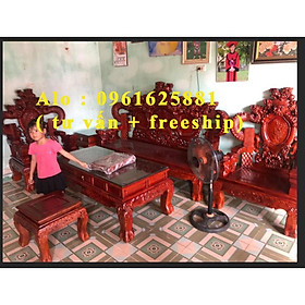 Mua Bộ Ghế Rồng Khuỳnh Gỗ Xà Cừ Đỏ
