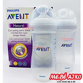 Bộ 2 bình sữa Mô phỏng tự nhiên bằng nhựa Philips Avent cho trẻ từ 6 tháng 330ml (SCF696/23)