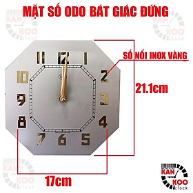 Mua Mặt Đồng Hồ Odo Bát Giác Đứng 21.1cm – Nhôm Inox Xi Vàng – Phục Chế Đồng Hồ Cổ – Kankoo chính hãƞg