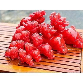 Mua Cặp Tỳ Hưu Phong Thủy   Tỳ Hưu Cánh Tiên Đá Núi Lửa Obisidian Đỏ - Dài từ 10cm - 20cm