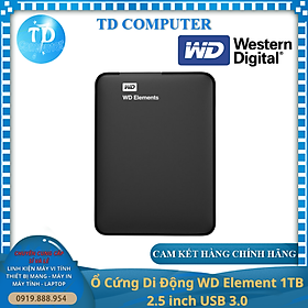 Ổ Cứng Di Động WD Element 1TB 2.5 inch USB 3.0 - Hàng chính hãng ASIA phân phối