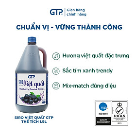 Siro hương Việt Quất [1.9L] GTP - Chuyên dùng pha chế: Trà sữa, Trà trái cây, Cocktail, Mocktail