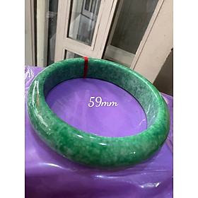 Vòng Tay Mới Đá Cẩm Thạch Bản Hẹ Đ Lý Ni 59mm Cao 14mm Dầy 8mm Vòng màu Xanh Đậu Lý Bông Tươi bóng đẹp nhẹ nhàng sang Nữ 56kg - 64kg đeo đẹp sang tay món quà tặng mẹ tặng tặng vợ tặng nữ người thân ý nghĩa ạ