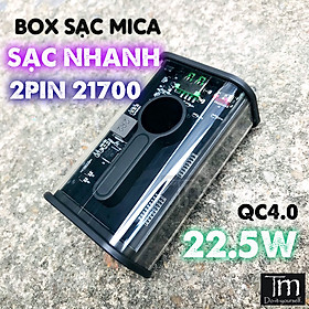 Mua Box Sạc Dự Phòng Trong Suốt Sạc Nhanh 22.5W LCD (2Pin 21700)