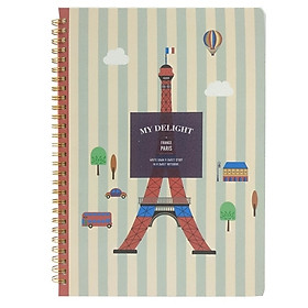 Sổ Oxford Spiral B5 80'S - #9+10 Stripe Paris - D110B5 - Gáy Màu Cam