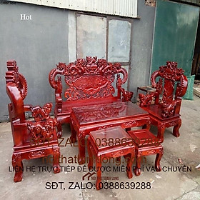 Mua Bộ Bàn Ghế Rồng Khuỳnh Nghê Đỉnh Gỗ Xà Cừ
