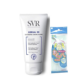 Kem dưỡng da làm giảm vết chai ở bàn chân, bàn tay và khuỷu tay SVR XERIAL 50 Extreme Creme Pieds 50ml + Tặng Kèm 1 túi lưới rửa mặt tạo bọt