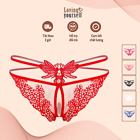 Combo 2 quần lót lọt khe ren hở mông, quần chip nữ, quần lót nữ sexy không đáy, hở đáy gợi cảm quyến rũ LYEQ070 ( MÀU NGẪU NHIÊN)