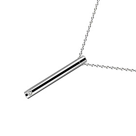 Stainless Steel Cylinder Urn Necklace Cremation Jewelry Pendants Women Men