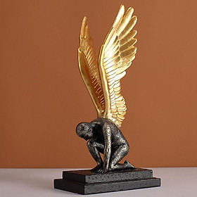 Angel Wing Statue Retro Vivid Figurine Bedroom Tabletop Decor