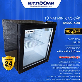 Mua Tủ Mát Mini Cao Cấp MITSUXFAN MSSC-60B 52 Lít  Inverter Tiết Kiệm Điện  Chất Liệu HIPS Kháng Khuẩn   MSSC60B  Phù hợp cho phòng khách sạn  resort  nhà hàng  phòng gym  karaoke  gia đình... - Giao Miễn Phí Toàn Quốc  Hàng Chính Hãng