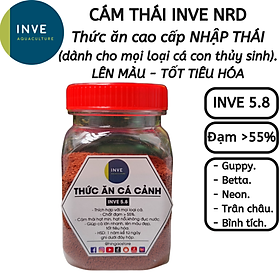Hủ 50G Cám Thái Inve 5/8 - 5.8 Thức ăn cá cảnh, cám cá lớn, cá 7 màu, cá betta, cá thủy sinh | Hingaostore