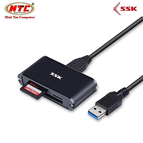 Mua Đầu đọc thẻ nhớ đa năng SSK SCRM630 USB 3.0 - đọc thẻ TF/SD/CF (Đen)
