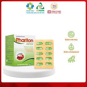 Thực phẩm bảo vệ sức khỏe PHARITON DETOX - Hỗ trợ giảm mỡ, giảm