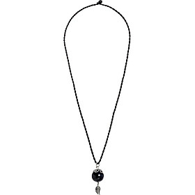 Mặt Dây Chuyền Obsidian Charm Lá Ngọc Quý Gemstones DC7