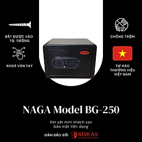 Mua Két Sắt Mini NAGA BG250 Khoá Vân Tay Kết Hợp Bàn Phím Cảm Ứng Có Thể Bắt Vào Tường