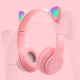 Tai Nghe Mèo Headphone Bluetooth Không Dây P47M