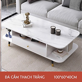 Bàn trà Sofa , bàn trà hình chữ nhật vân đá phong cách hiện đại