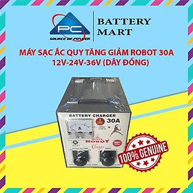 MÁY SẠC ẮC QUY TĂNG GIẢM ROBOT 30A (12V-24V-36V, DÂY NHÔM & ĐỒNG)