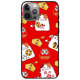 Ốp lưng dành cho Iphone 12 Promax mẫu Họa Tiết Mèo Đỏ