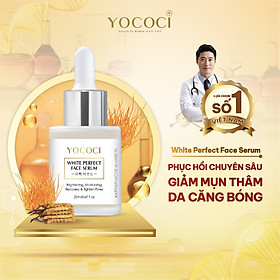 Serum dưỡng trắng da mặt Yococi giúp phục hồi sáng da, căng bóng ngăn ngừa lão hóa se khít lỗ chân lông White Perfect Face Serum 20ml