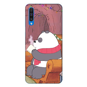 Ốp lưng dành cho điện thoại Samsung Galaxy A50 hình Gấu Bong Uống Trà - Hàng chính hãng