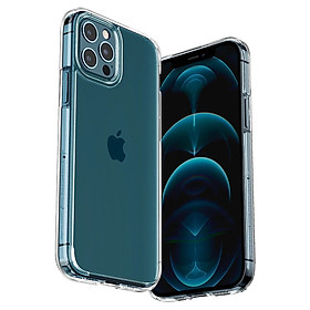 Ốp Lưng Dành Cho iPhone 12 Pro Max Silicon Dẻo Trong Suốt Chống Sốc 4 Góc Cao Cấp