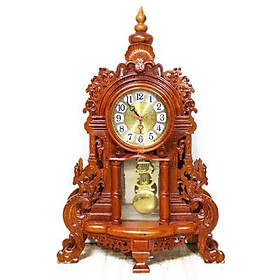 Mua Đồng hồ đề bàn đứng gỗ hương đá quả lắc sang trọng