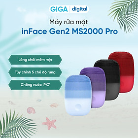 Máy rửa mặt sóng âm Xiaomi inFace Gen2 MS2000 MS2001 - Hàng Chính Hãng - Đỏ