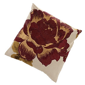 Square Embroidery Throw Pillow Case Cushion Covers Flower Texture Size_2