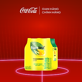 Lốc 6 Chai Trà FUZETEA+ Chanh Sả Chai 450ml/Chai Sale 6.6 Coca-Cola Official Store