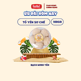 Hộp 100g Tổ yến sơ chế Yến Việt thượng hạng, ít lông, rút lông định hình, tỷ lệ sợi 85% - Bạch Minh Yến