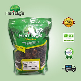 Quả chà là khô không hạt nguyên liệu trung đông, sản phẩm của tập đoàn Heritage Thái Lan gói 1kg - Dried Date