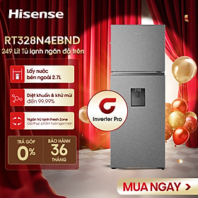 |SP MỚI 2025| Tủ lạnh Hisense Inverter 249 lít RT328N4EBND Kháng khuẩn Khử mùi, Bảo hành 3 năm - HÀNG CHÍNH HÃNG