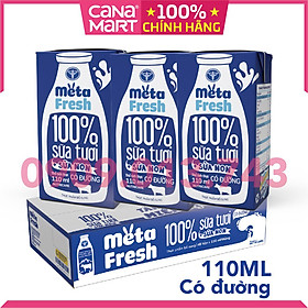 Thùng sữa tươi Nutricare Meta Fresh Có Đường