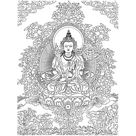 Mua Tranh tô viền Phật Hư Không Tạng Bồ Tát