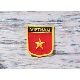 Huy hiệu dán ủi quốc kỳ Việt Nam