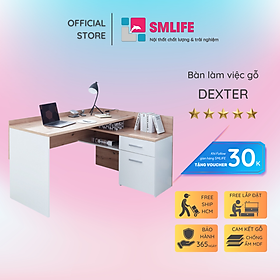 Mua Bàn máy tính chữ L kết hợp tủ lưu trữ  SMLIFE Dexter