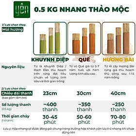 Nhang Hương Bài Sạch 0.5kg Giá Sỉ Loại 23-30-40cm 400-350-250 Thanh Yên 100 % Tự Nhiên Thờ Cúng Thư Giãn