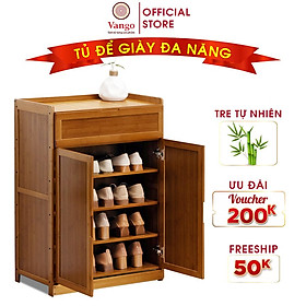 Mua Tủ để giày dép gỗ tre tự nhiên Vango V11 hiện đại  sang trọng  sơn phủ bóng chống nước  chống mối mọt cao cấp
