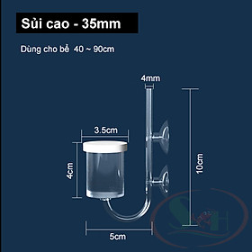 Đầu sủi oxy acrylic siêu mịn bọt khí oxy nhuyễn hòa tan bể cá tép thủy sinh