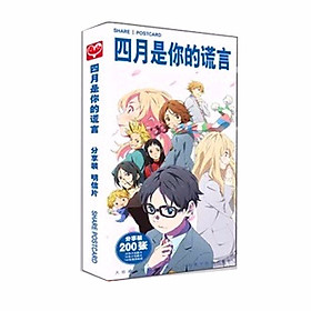 (BÌA NGẪU NHIÊN) Hộp ảnh POSTCARD mẫu mới KIMI NO USO - LỜI NÓI DỐI THÁNG TƯ anime