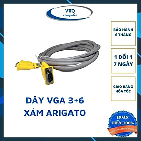 Mua Dây VGA Arigato Xám dài 1.5M 3M 5M hàng xịn chống nhiễu cực tốt độ phân giải siêu nét giá rẻ