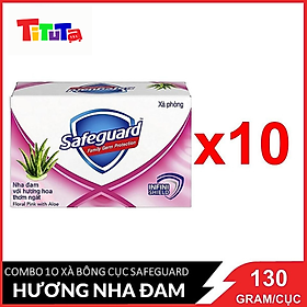 COMBO 10 bánh Safeguard Nha đam (Hồng) 130gX10