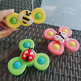 Đồ chơi con quay spinner vui nhộn cho bé, con quay spinner họa tiết hình côn trùng dễ thương