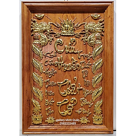 Liễng thờ gia tiên -Cửu Huyền Thất Tổ ( Chế tác bằng gỗ hương liền tấm )