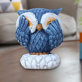 Owl Statue Decor Animal Small Crafted Figurines for Home Decor, Office Desk Ornament, Book Shelf Decoration, Indoor Outdoor Crafts