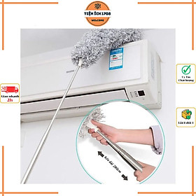 Chổi Quét Trần Nhà Bằng Sợi Cán Dài Xếp Gọn 2m8 - Chổi Quét Bụi Đa Năng Rút Xoay 360 Độ