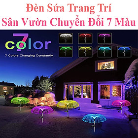 Mua Đèn Sứa Trang Trí Sân Vườn Chuyển Đổi 7 Màu Dùng Năng Lượng Mặt Trời Chống Thấm Nước