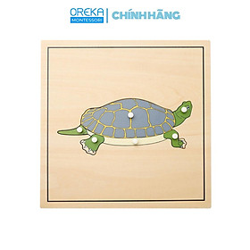 Đồ chơi trẻ em Oreka Montessori Ghép hình động vật: Rùa có xương - 0641001